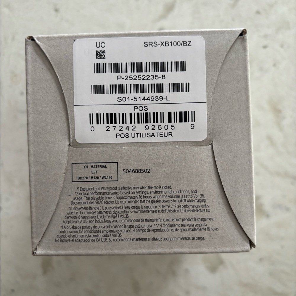 NWT Sony XB100 Portable Speaker - Picture 9 of 10